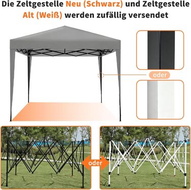 Павільйон 3x3 з 4 стінками, розкладний, стабільний, з сумкою для перенесення, зимостійкий, захист від сонця UV 50+, регульована висота, для вечірок, саду, відпочинку на природі, сірий