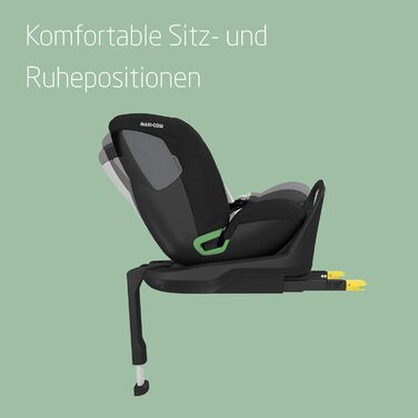 Дитяче крісло Maxi-Cosi Emerald i-Size, ISOFIX або ремінь безпеки, G-CELL, група 0/1/2, придатне для використання від народження до приблизно 7 років (0-25 кг), автентичний чорний