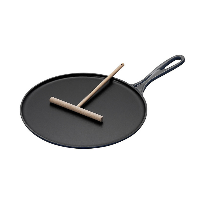Сковорода для млинців 27 см чавунна, чорна Le Creuset