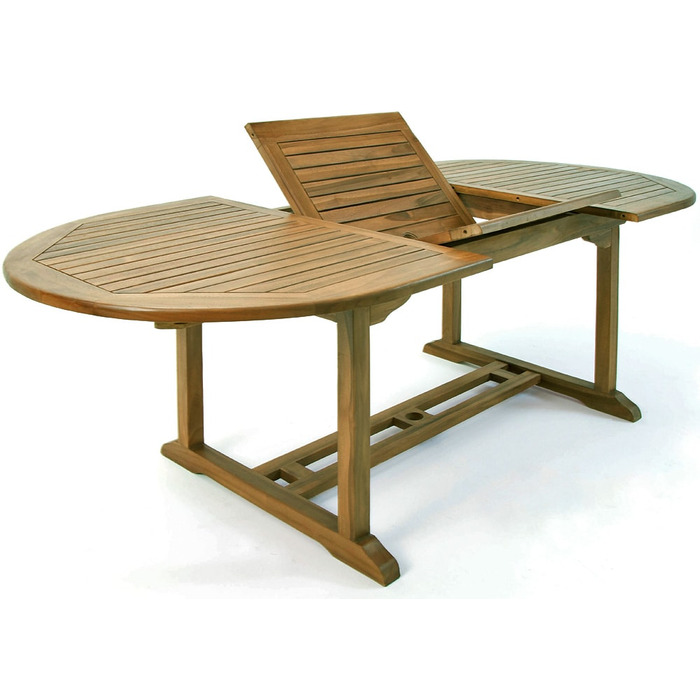Садовий стіл Vanamo eucalyptus wood 150-200x100x74см сертифікований FSC®