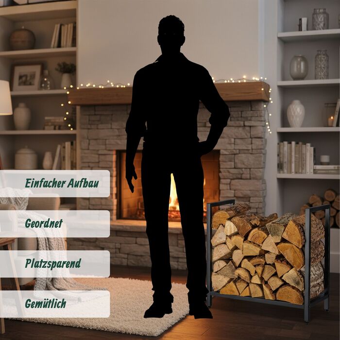 Стильна полиця для дров Relaxdays