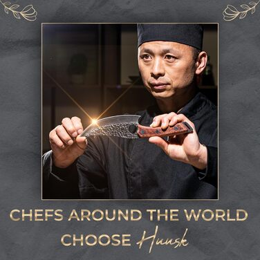 Японський ніж Huusk Kochmesser: професійний кухонний ніж для нарізки та подрібнення, оригінальна японська сталь, висока гострота