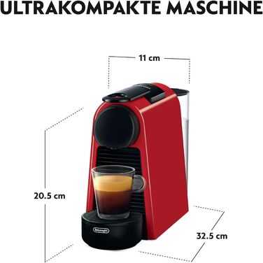 Кавомашина Nespresso DeLonghi Essenza Mini EN85.R червона