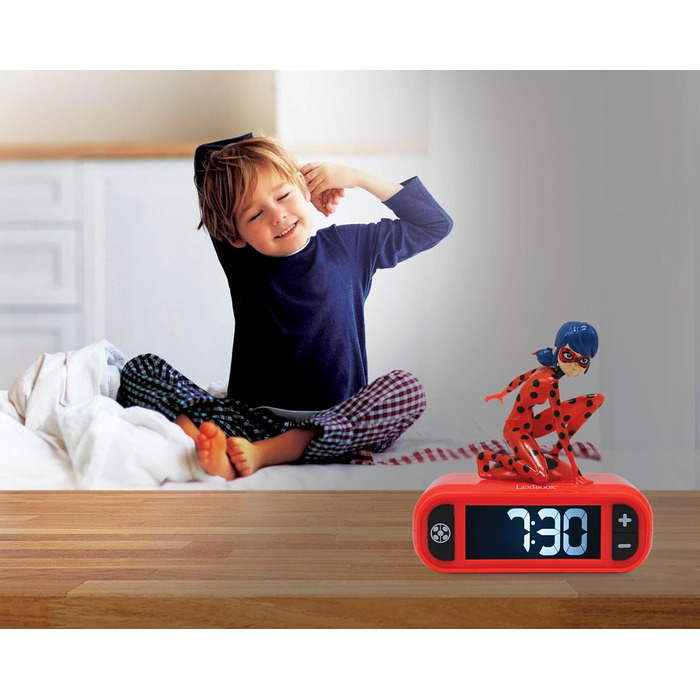 Дитячий ліхтарик-годинник Disney Stitch RL800D1, рожевий: будильник, нічник, мелодії, LCD-дисплей