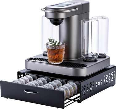 Стійка для капсул Bartesian: органайзер для коктейльних капсул, стильний дизайн для барної техніки, чорний метал (ємність 40 капсул)