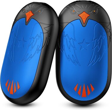 Електричні грілки для рук 2 шт. з USB-зарядкою, 3 режими нагріву, 24 години тепла, багаторазові, для зими, блакитні