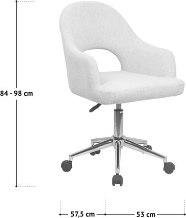 Стілець SVITA Klara, регульований по висоті, поворотний стілець, офісний стілець