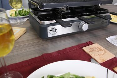 Ракета для фондю та грилю Raclette від Little Balance, прямокутна, 8 персон, 1400 Вт, дизайн 'Перець'