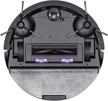 Робот-пилосос EUREKA E10s 2.Gen з вологою ганчіркою + станція самоочищення (4000Pa, LiDAR, автопідйом мопа, розпізнавання килима, керування через додаток/голос), чорний