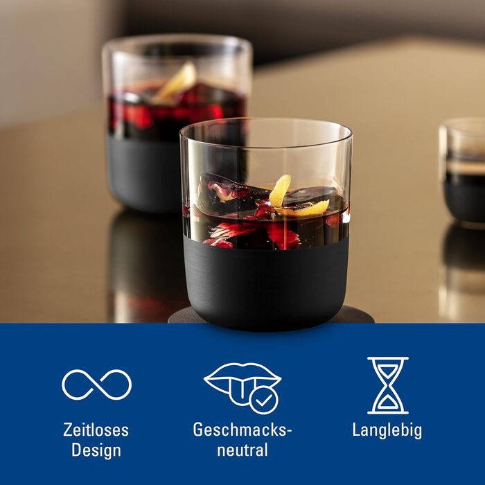 Набір келихів Villeroy & Boch Manufacture Rock (4 шт, 300 мл) - келих для лонгдрінку, коктейлю, каїпіріньї, мохіто, ручна робота, кришталь