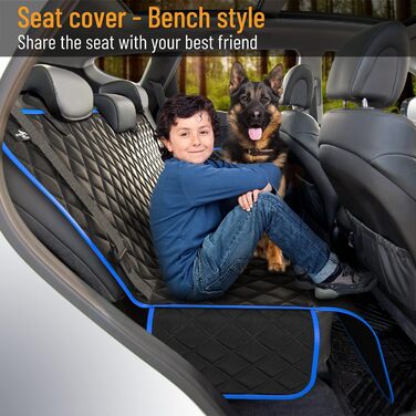 Килимок для захисту заднього сидіння та багажника автомобіля Active Pets - водонепроникний (синій)