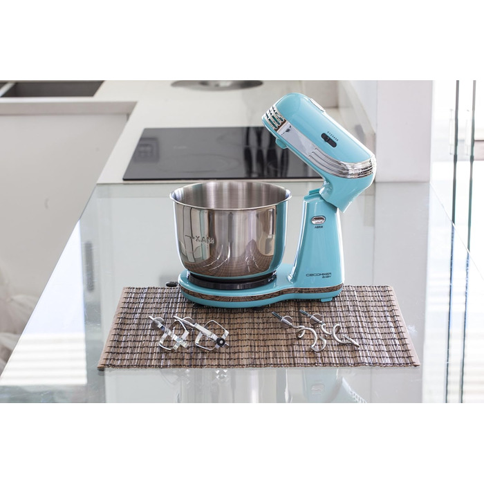 Кухонний комбайн Cecotec Cecomixer Easy: 250W, 3л, чаша з нержавіючої сталі, 5 функцій, 6 швидкостей, блакитний