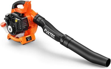 Бензиновий листозбирач/подрібнювач FUXTEC FX-LBS126 4в1 з 2 повітропроводами та мішком 45л – потужний, протестований, швидкість 71 м/с