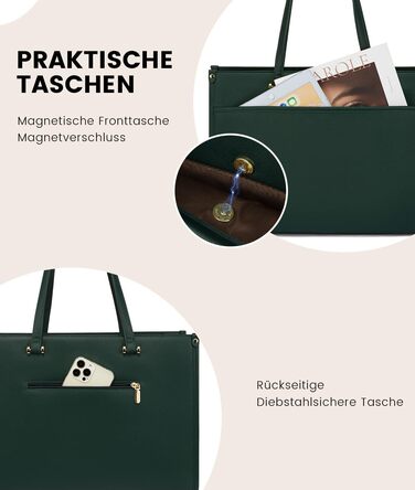 Сумка для ноутбука LOVEVOOK для жінок, 15.6 дюймів, шкіряна, водонепроникна, сумка-шоппер, ділова, для навчання, чорна, бежева, коричнева, темно-зелена