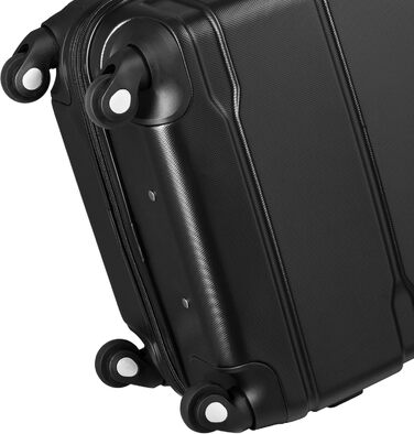 Набір валіз Zelsius 4 шт., чорний | ABS валізи з кодовим замком, 4 колеса та внутрішній роздільник | Набір валіз 4 шт., тріумф, велика валіза, набір багажу, ручна валіза чорна 4 шт.