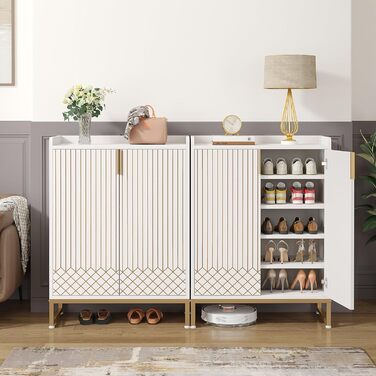 Сучасна біла шафа для взуття LITTLE TREE на 25 пар, 5-ярусна полиця для взуття з дерева, органайзер для прихожей, спальні, вітальні