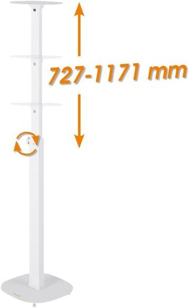 Підставка для динаміків My Wall HS 23 L, висувна, підлого типу, регульована по висоті, 2 шт. (білий)