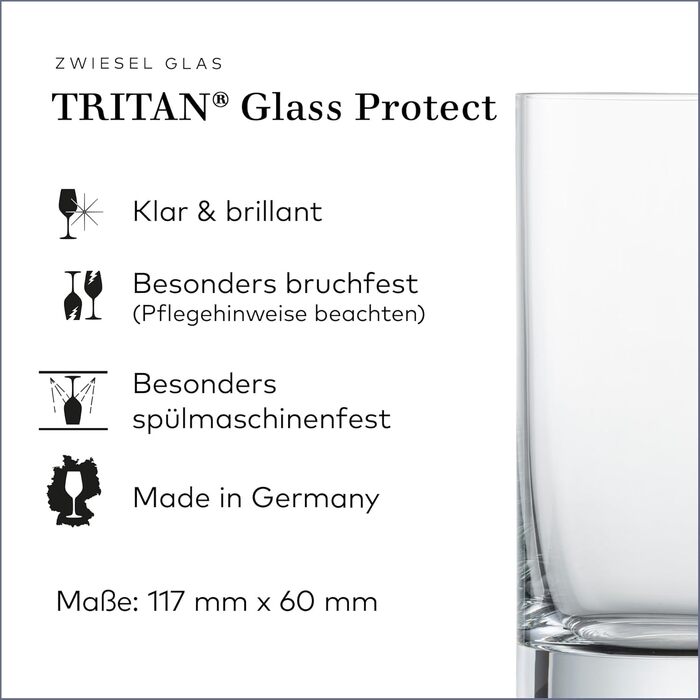 Склянки для віскі Zwiesel Glas Tavoro, 0.4 л, набір 4 шт., сумісні з посудомийною машиною, Tritan-кришталь, Made in Germany