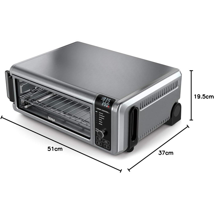 Ninja Foodi Міні-піч 8-в-1 SP101EU: Air Fry, Гриль, Випічка, та інші функції | Срібно-чорний колір