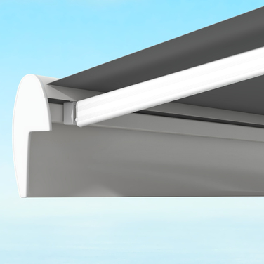 Електричний тент Outsunny Folding Arm 4 м з ручним рукояткою та дистанційним керуванням, балконний тент для захисту від сонця настінний монтаж Alu Light Grey
