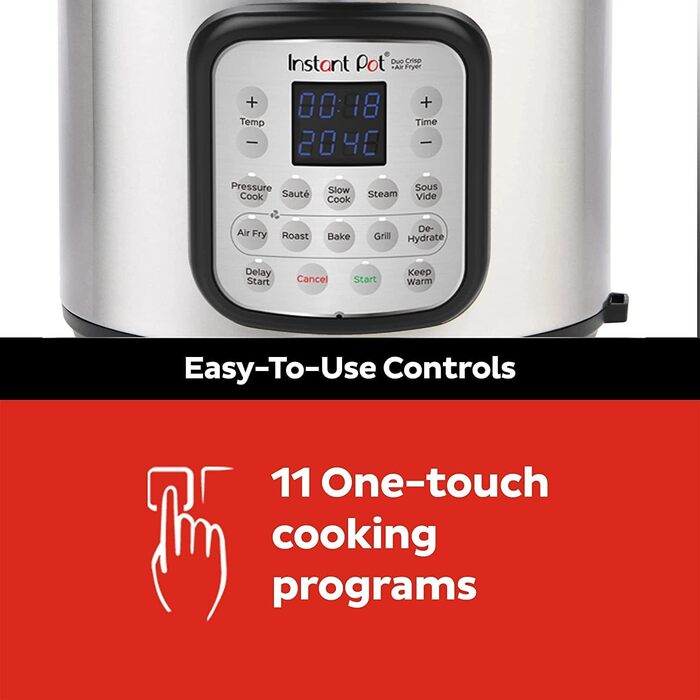 Instant Pot Duo Crisp 5.7L – мультикухня 11-в-1: мультиварка, фритюрниця, скороварка, пароварка, гриль, су-від