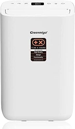 Осушувач повітря Greenmigo Pro WIFI 13 л/24 години Електричний осушувач повітря Продуктивність кімнатного розміру макс.50 м, кімнатний осушувач повітря Тихий очищувач повітря з фільтром Іонізатор для шафи, квартири, підвалу тощо. 13 л Pro WiFi