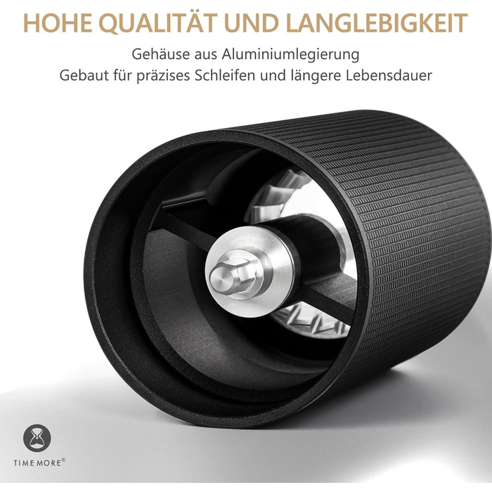 Ручна кавомолка TIMEMORE Chestnut C3s PRO: для еспресо та френч-прес, чорна