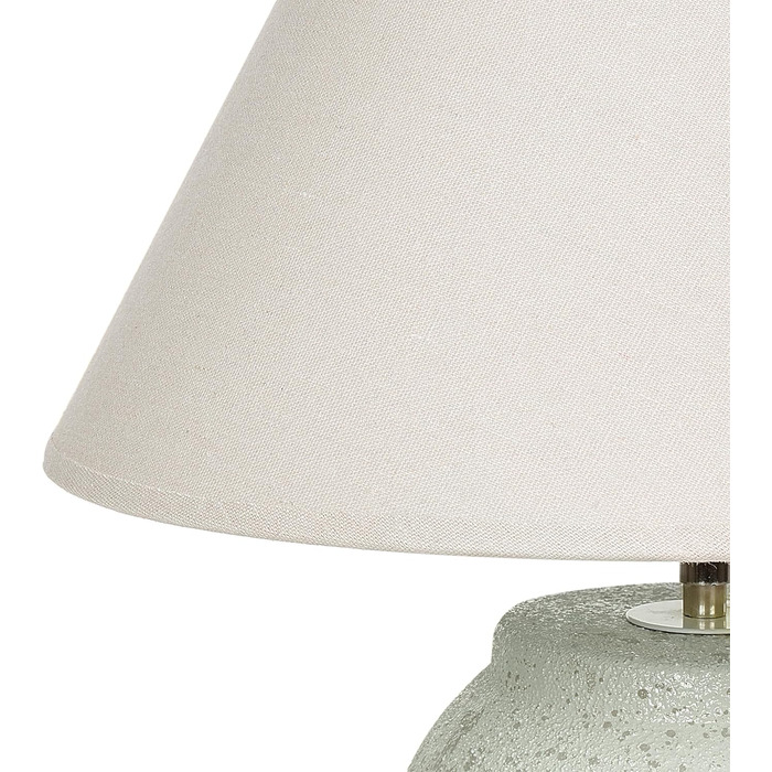 Настільна лампа Beliani з керамічним цоколем у формі вази, білий абажур, регульований вимикач