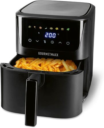 Фритюрниця повітряна GOURMETmaxx з 2 камерами | 10L | Вертикальна, з сенсорним дисплеєм