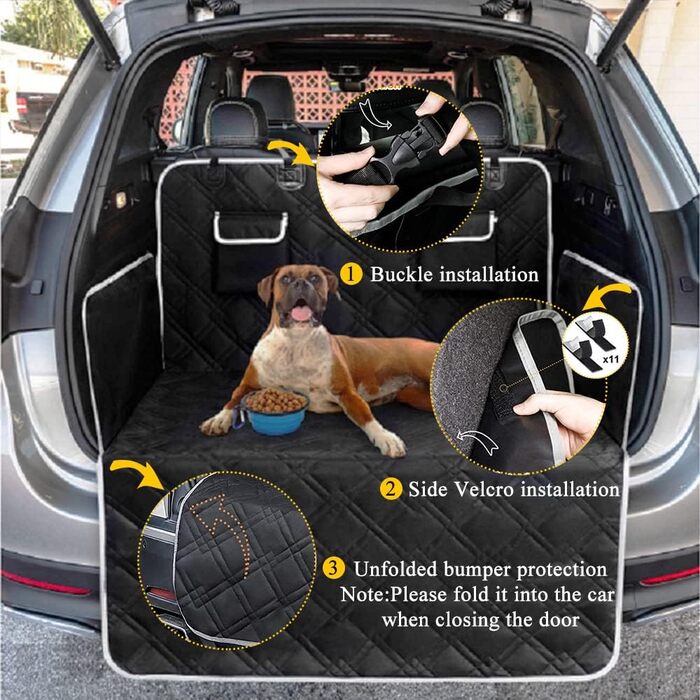 Автомобільне заднє сидіння для собак Aiuuee, автомобільне заднє сидіння для собак з бічним захистом і оглядовим вікном, водонепроникний і стійкий до подряпин килимок для собак, універсальне автомобільне ковдру для собак, заднє сидіння для фургонів і позаш