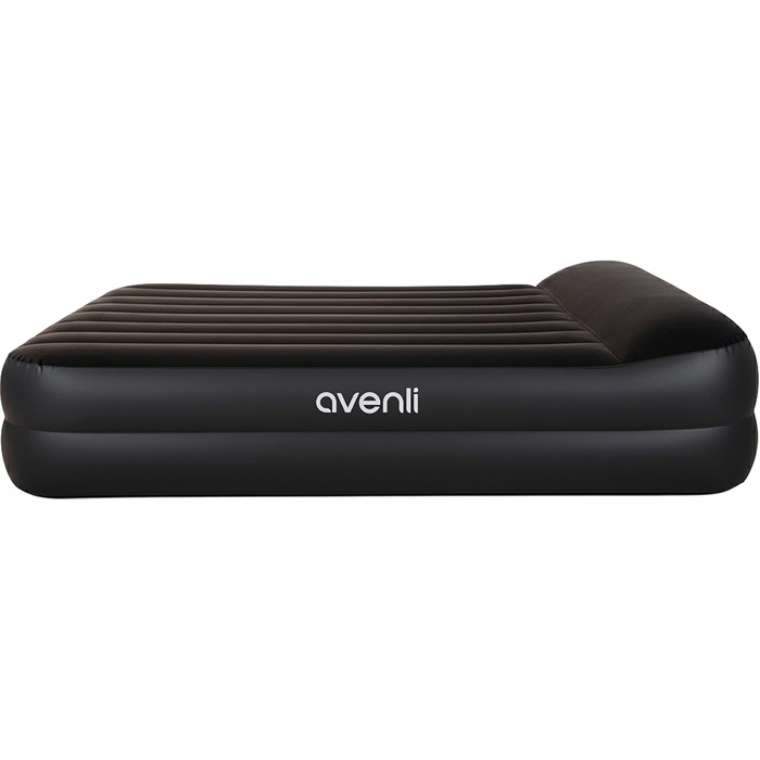 Надувний матрац-ліжко AVENLI для 2 осіб, 203x152x46 см, з інтегрованою помпою, флаокована поверхня, для дому та кемпінгу