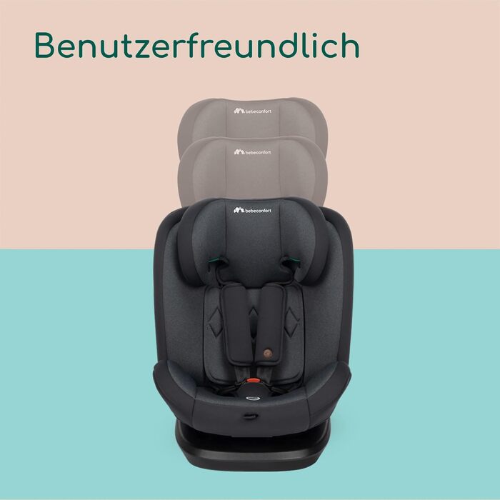 Автокрісло Bebeconfort Mitwachsender Kindersitz 9-36 кг, 15 міс. - 12 років, 76-150 см, збоку захист, 11 положень підголівника, інтегровані підлокітники, EverFix i-Size, R129