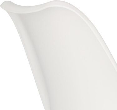 AC Design Furniture Emanuel: 2 стільці для обідньої зони, PU/Метал, 48,5x85,5x54 см, Білий/Хром