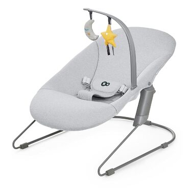 Дитячий стільчик Kinderkraft ENOCK 3 в 1 (6 міс - 10 років), сірий. Регулювання спинки, знімний бампер та ремінь безпеки