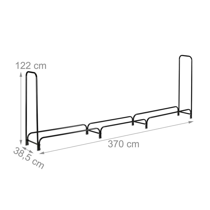 Стильна металева полиця для дров Relaxdays