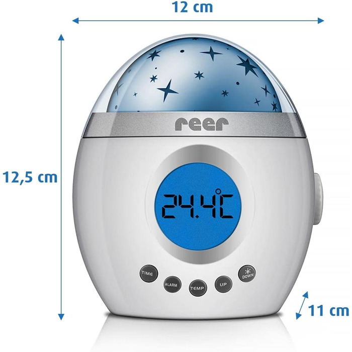 Нічник MyMagicStarlight зі зірковим проєктором та музикою, пластик, білий, 1 шт.