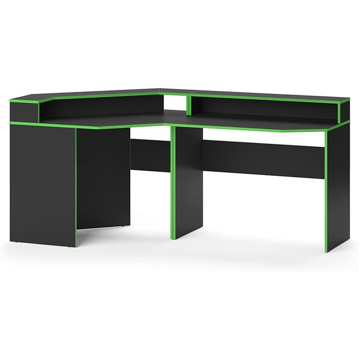 Ігровий стіл Vicco Kron, зелений/чорний, 190 x 90 см Кутова форма Зелений набір 3