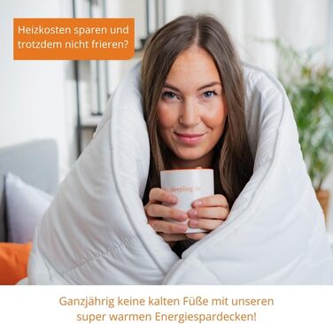 Сліпінг: Зимова ковдра з мікрофібри 135x200 см, тепла, 1.685 гр, Оeko-Tex, прання 60°C