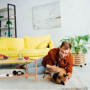 Relaxdays Приставний столик з горіхового дерева з скляною полицею