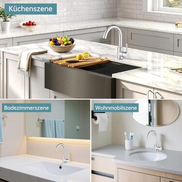 Змішувач для ванної кімнати Fransiton Bad Hoch, водозберігаючий, хром