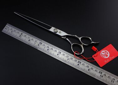 Професійні ножиці для стрижки домашніх тварин, кішок, собак, прямі / вигнуті ножиці для професійного догляду за шерстю (a-20,3 см-прямі ножиці)