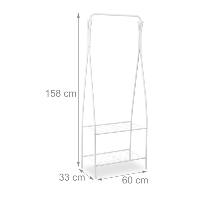 Relaxdays Вішалка для одягу з 2 полицями