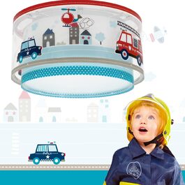 Стельовий світильник для дитячої кімнати Dalber, поліцейські машини, 60616N