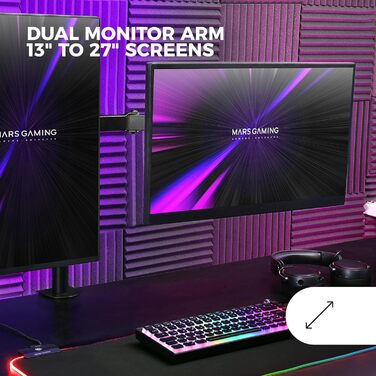 Кріплення для монітора Mars Gaming MARM1 білий, для моніторів до 32