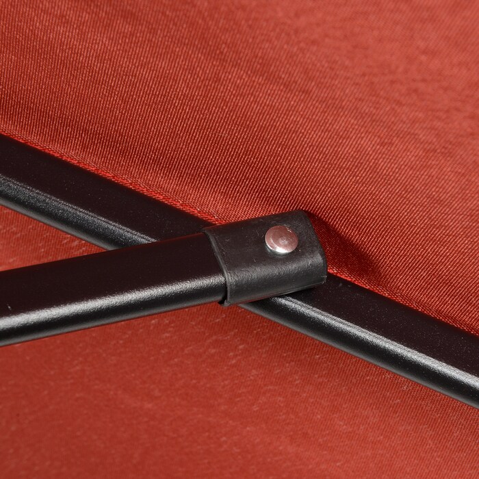 Outsunny Parasol Ø196 см, поворотна парасолька з функцією складання, шестикутна балконна парасолька пляжна парасолька вітрозахисна стабільна ринкова парасолька Crank Parasol Захист від сонця для пляжу Балкон Сад, винний червоний