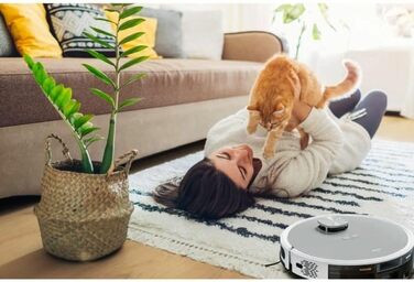 Робот-пилосос MEDION X21 SW з автомийкою та стацією самоочищення (лазерна навігація, потужність всмоктування 3000Pa, 2-в-1, створення точних карт, зони заборони, для кількох поверхів)