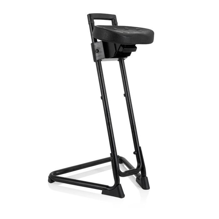 Крісло для роботи TOP WORK 32 з м'яким сидінням з піни PU, металевим каркасом, чорного кольору - hjh OFFICE