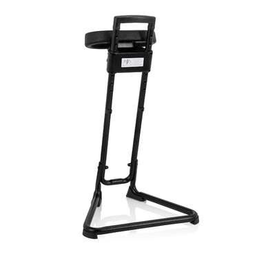 Крісло для роботи TOP WORK 32 з м'яким сидінням з піни PU, металевим каркасом, чорного кольору - hjh OFFICE