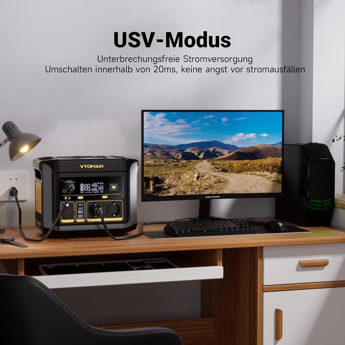 VTOMAN FlashSpeed 600: Портативна електростанція 600W (пік 1200W) - 499Wh, Сонячний генератор LiFePO4, 100W USB-C, швидка зарядка 60 хв (0-80%) для кемпінгу, риболовлі, автодому