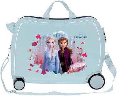 Дитяча валіза Disney Frozen In The Woods, синя, 50x39x20 см, ABS, 34 л, 2,1 кг, комбінована застібка